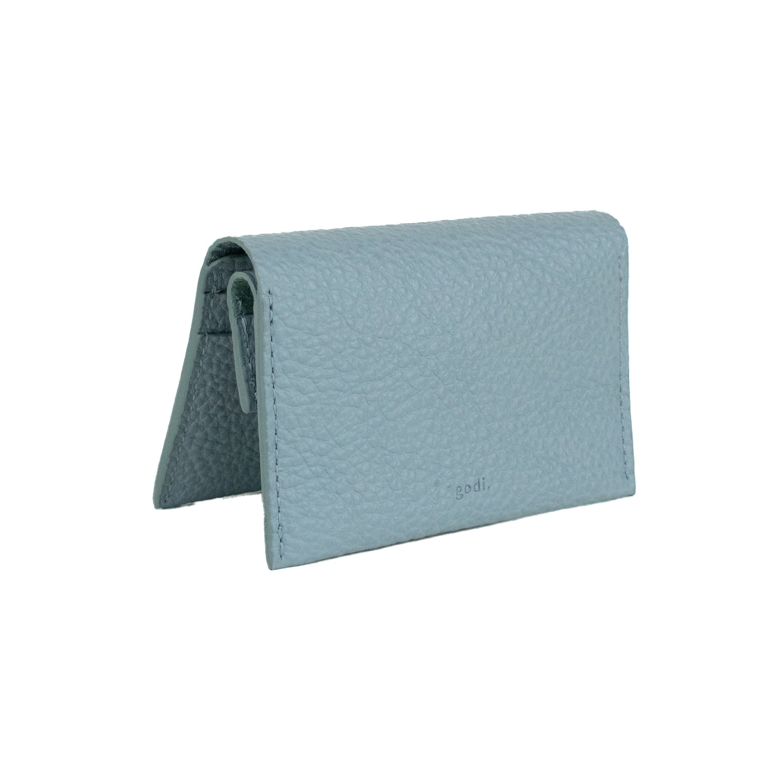 Coin & Card Wallet in Ice Blue Grain