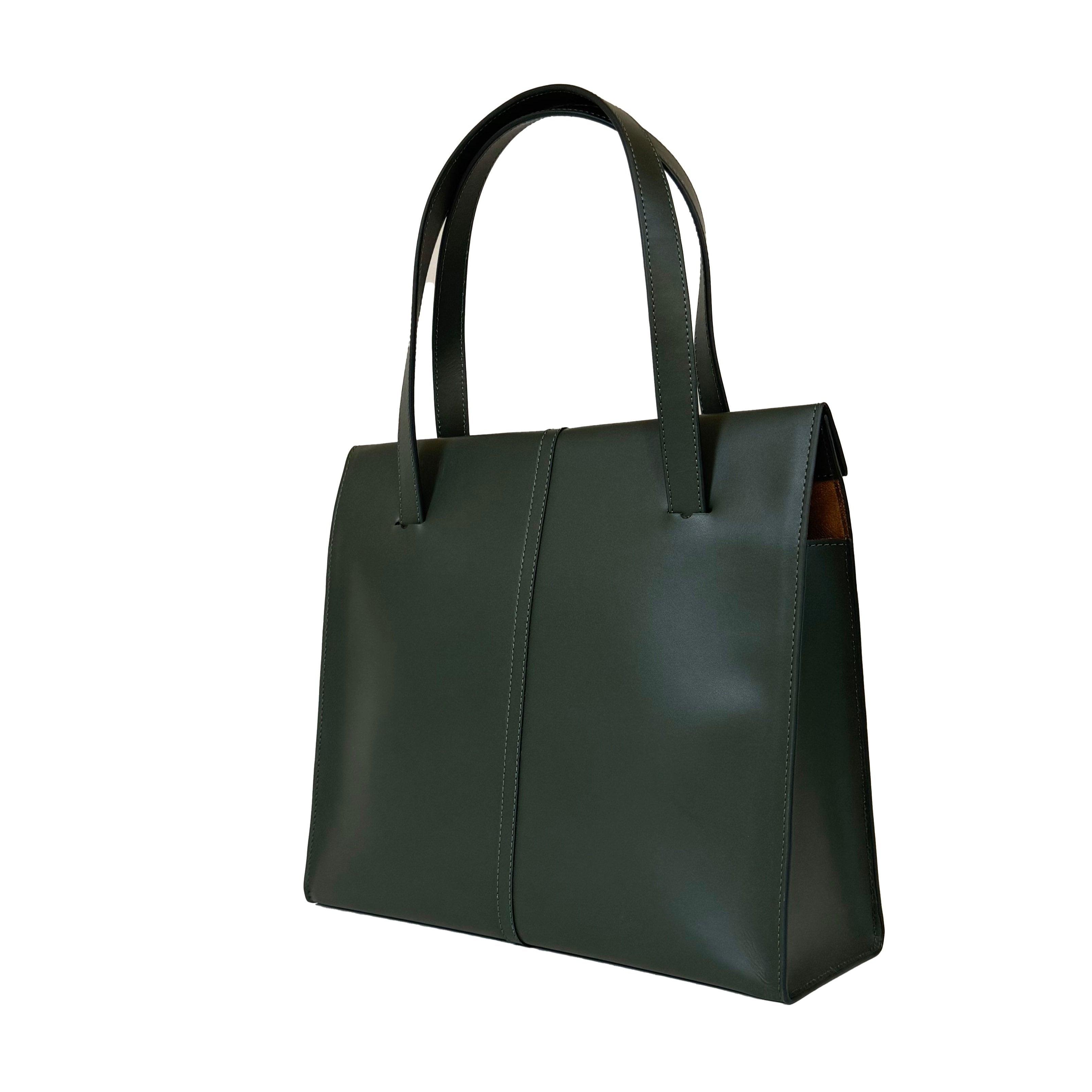 'The Roon' Shoulder Bag in Forest Green