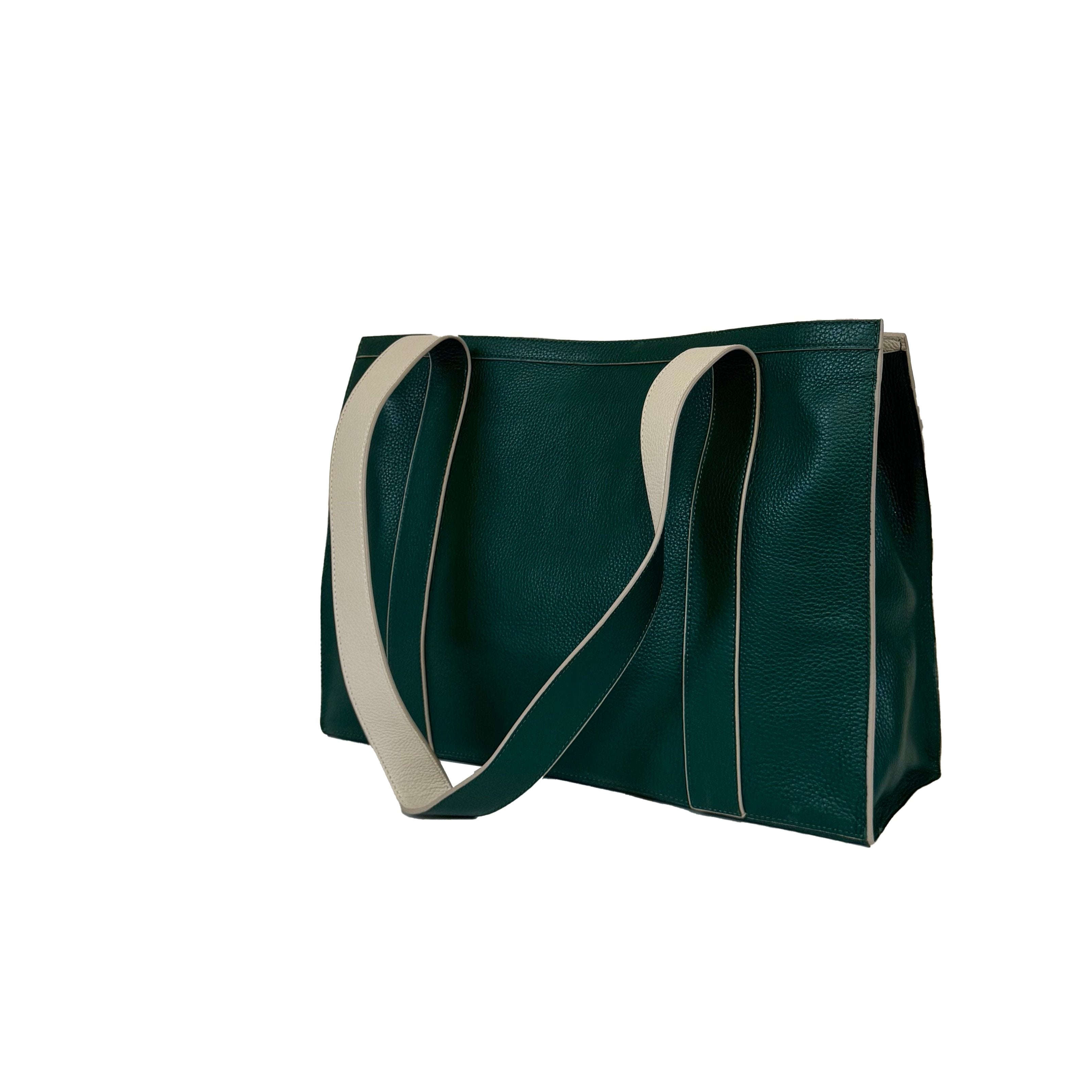 'The Maxwell' Tote Bag in Emerald Green